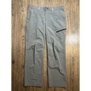 LL Bean Cargo Nylon Hiking Pants Men's 36x31 Gray Water Resistant Stretch